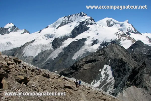 Randonnée à l'Oberrothorn : Allalinhorn, Rimpfischhorn et Strahlhorn